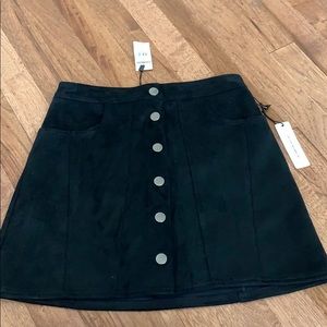 Suede skirt